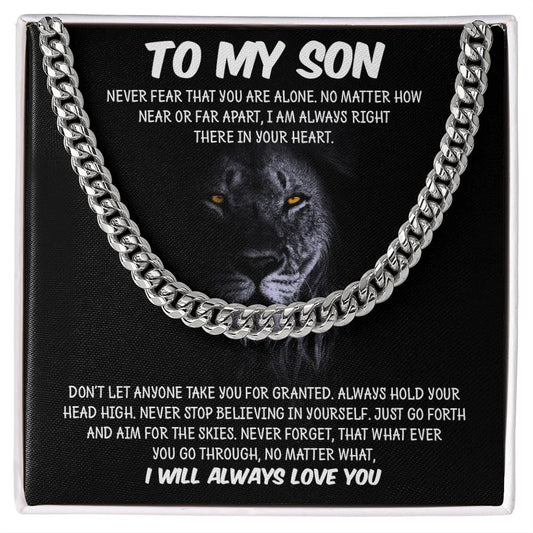 To My Son / Cuban Link Chain