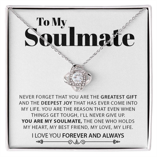 To My Soulmate / Love Knot Necklace